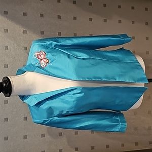 Emma James Women's Blazer aqua Blue Size 8 open front jacket